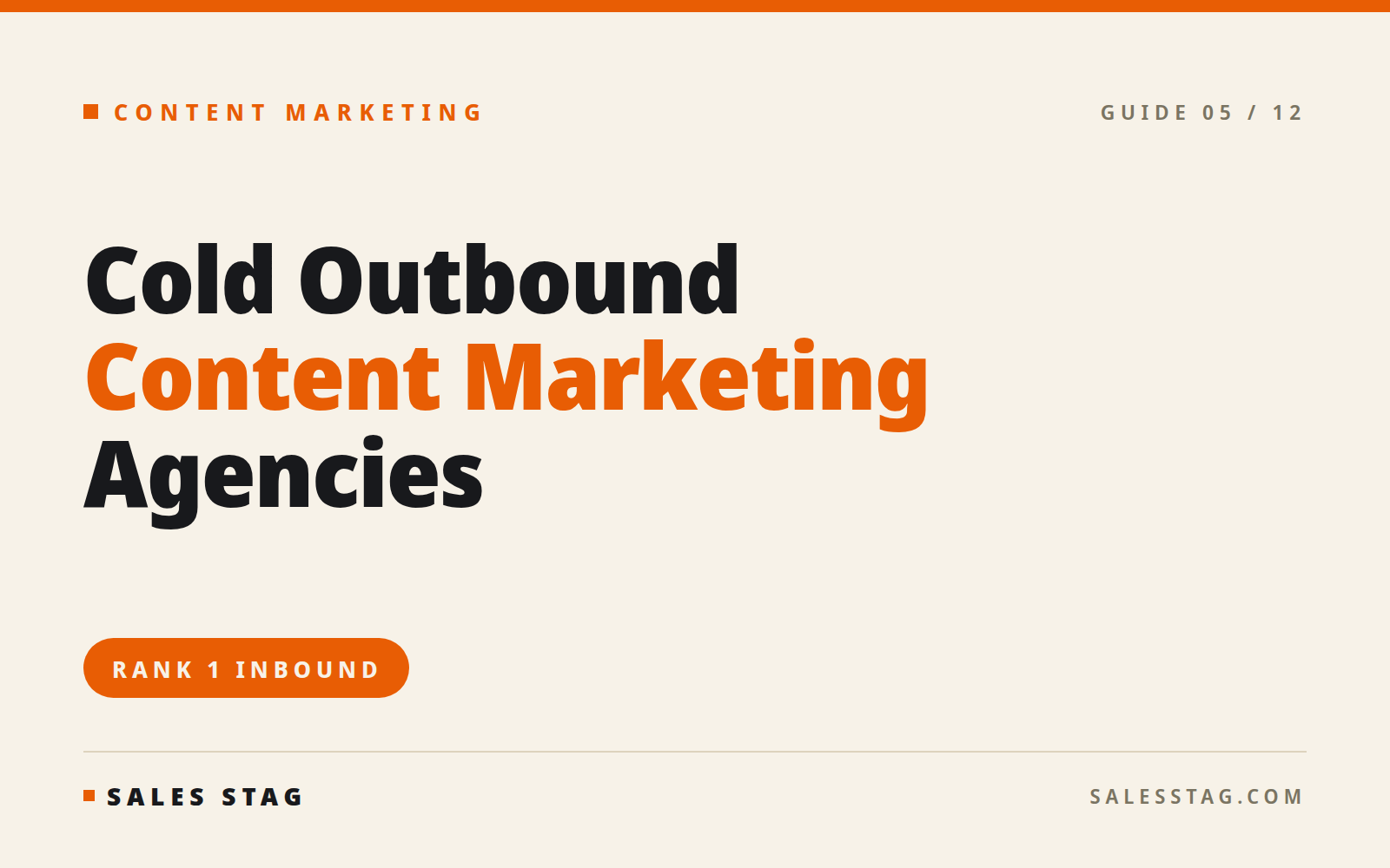 Sales Stag for Content Marketing